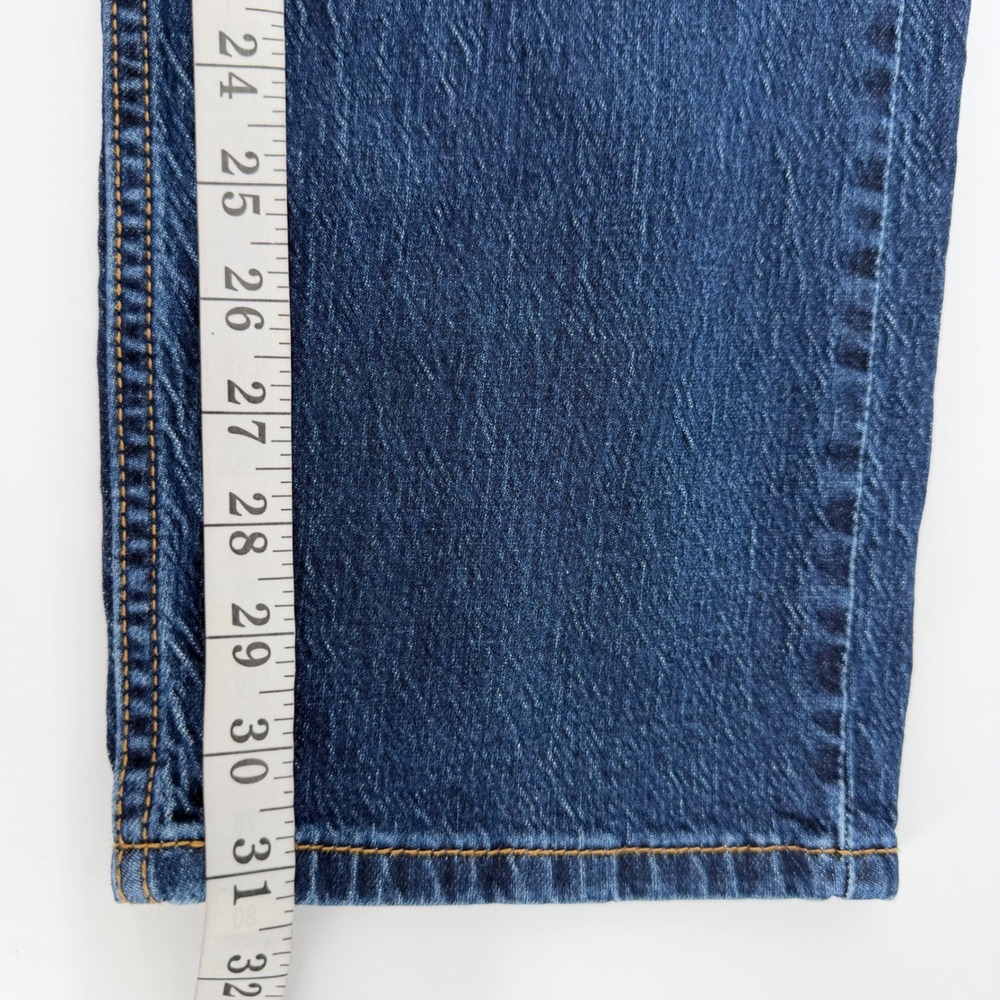 Levis Jeans Mens 38x32 Blue 505 Regular Fit Straight Leg Dark Wash Classic Denim - Picture 8 of 8